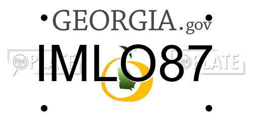 IMLO87 Georgia License Plate