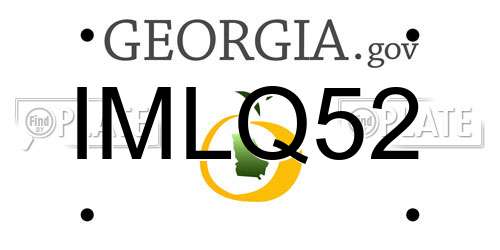 IMLQ52 Georgia License Plate