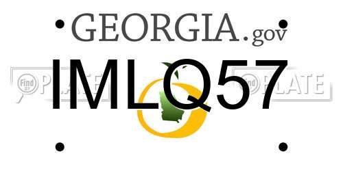 IMLQ57 Georgia License Plate