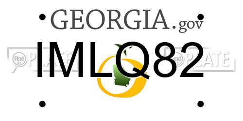 IMLQ82 Georgia License Plate