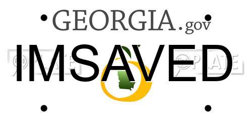 IMSAVED Georgia License Plate