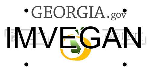 IMVEGAN Georgia License Plate