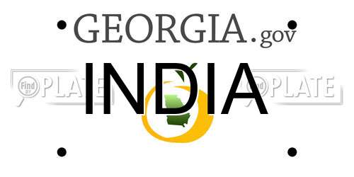 INDIA Georgia License Plate