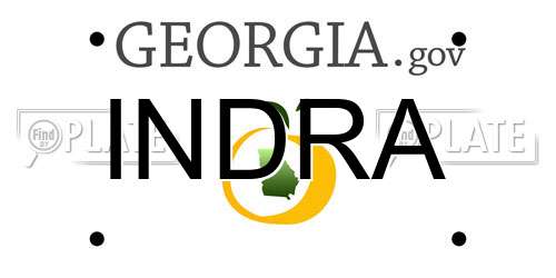 INDRA Georgia License Plate