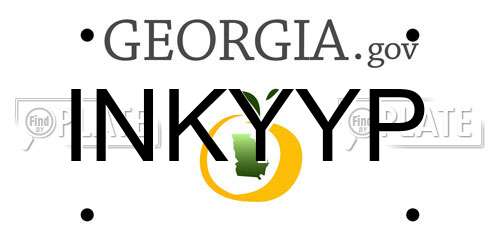 INKYYP Georgia License Plate