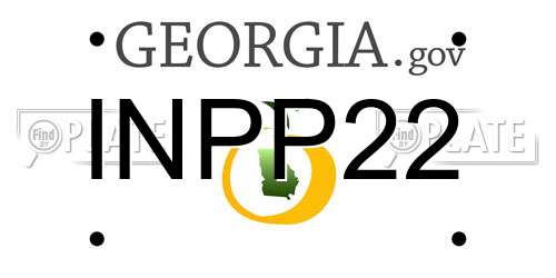 INPP22 Georgia License Plate