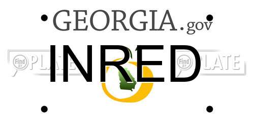 INRED Georgia License Plate