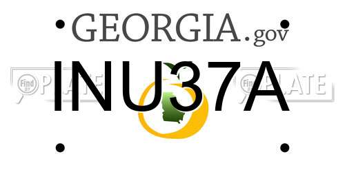 INU37A Georgia License Plate