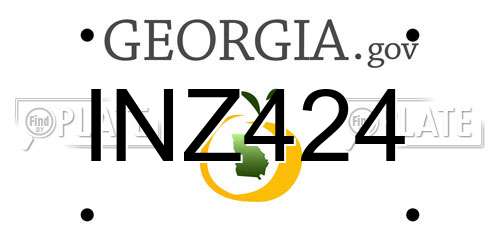 INZ424 Georgia License Plate