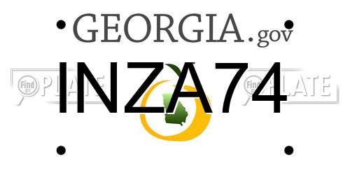 INZA74 Georgia License Plate