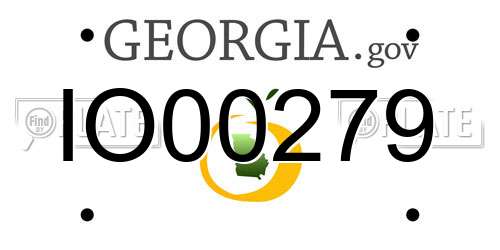 IO00279 Georgia License Plate