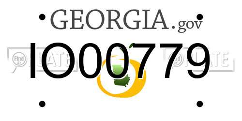 IO00779 Georgia License Plate