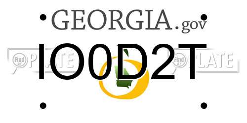 IO0D2T Georgia License Plate
