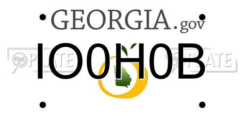IO0H0B Georgia License Plate