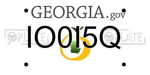 IO0I5Q Georgia License Plate