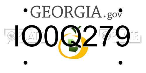 IO0Q279 Georgia License Plate