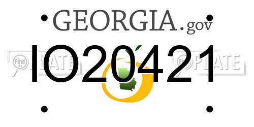 IO20421 Georgia License Plate