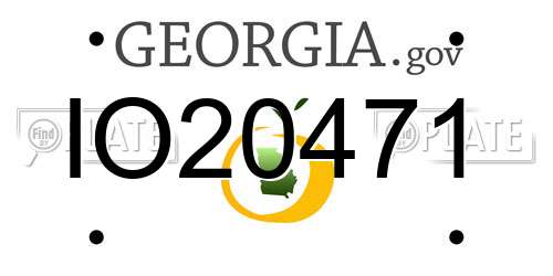 IO20471 Georgia License Plate