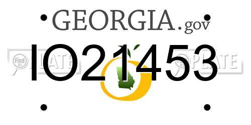 IO21453 Georgia License Plate