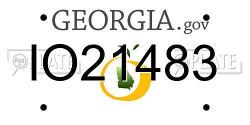 IO21483 Georgia License Plate