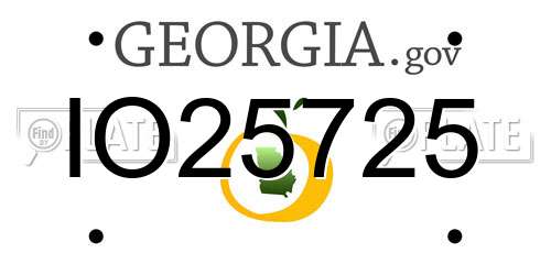 IO25725 Georgia License Plate