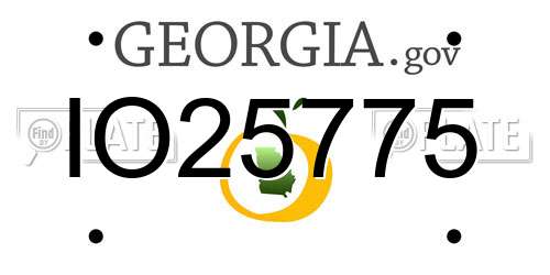 IO25775 Georgia License Plate