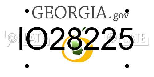 IO28225 Georgia License Plate