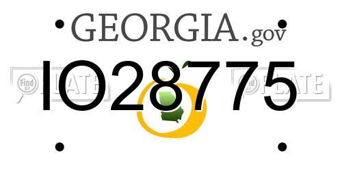 IO28775 Georgia License Plate
