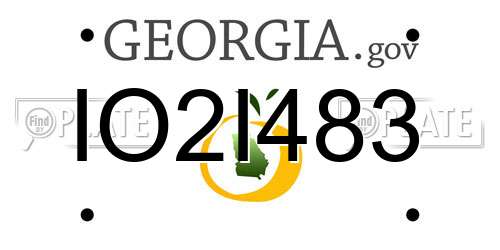 IO2I483 Georgia License Plate