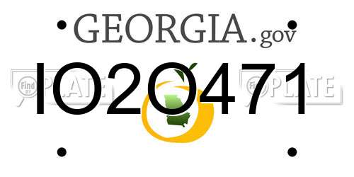 IO2O471 Georgia License Plate