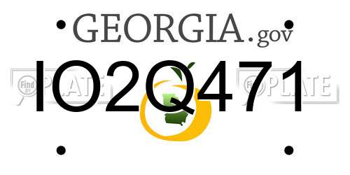 IO2Q471 Georgia License Plate
