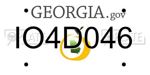 IO4D046 Georgia License Plate