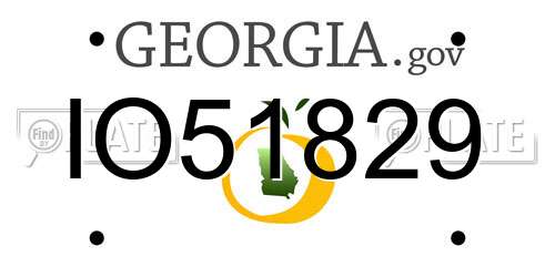 IO51829 Georgia License Plate