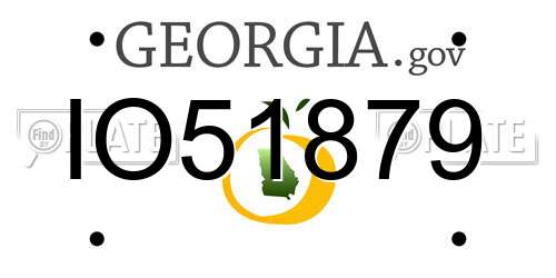 IO51879 Georgia License Plate