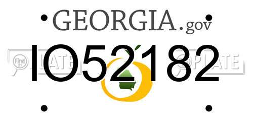 IO52182 Georgia License Plate