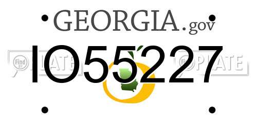 IO55227 Georgia License Plate
