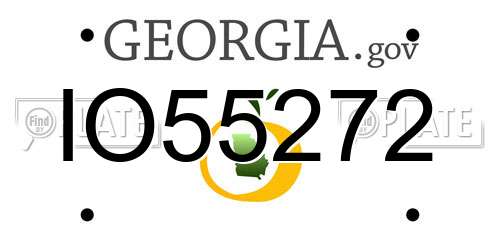 IO55272 Georgia License Plate