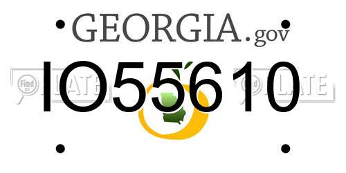 IO55610 Georgia License Plate
