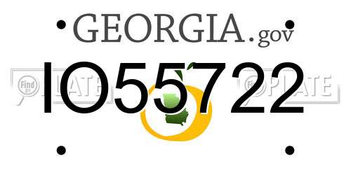 IO55722 Georgia License Plate