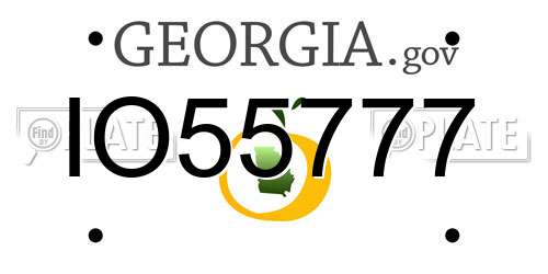 IO55777 Georgia License Plate