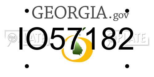 IO57182 Georgia License Plate