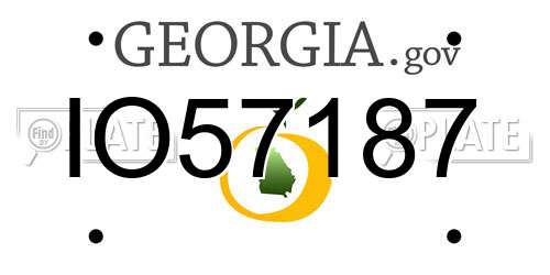 IO57187 Georgia License Plate
