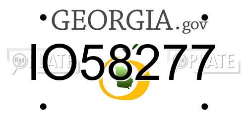 IO58277 Georgia License Plate