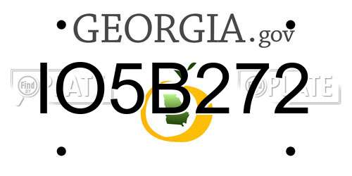 IO5B272 Georgia License Plate