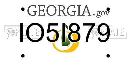 IO5I879 Georgia License Plate