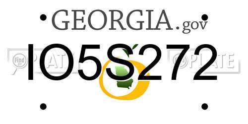 IO5S272 Georgia License Plate
