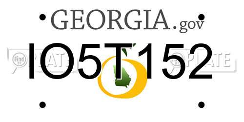 IO5T152 Georgia License Plate