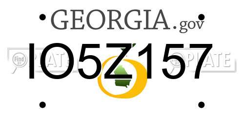 IO5Z157 Georgia License Plate