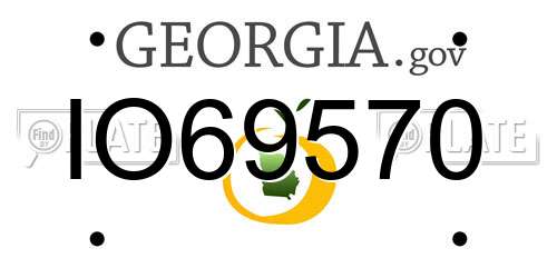 IO69570 Georgia License Plate