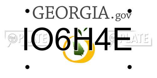 IO6H4E Georgia License Plate